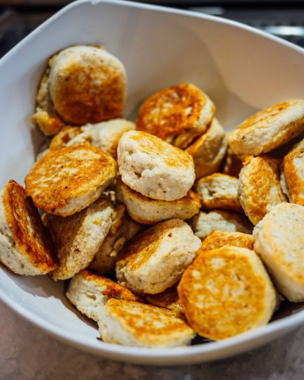 fish cakes in a bowl