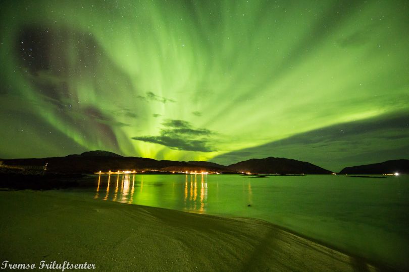 Northern lights over City